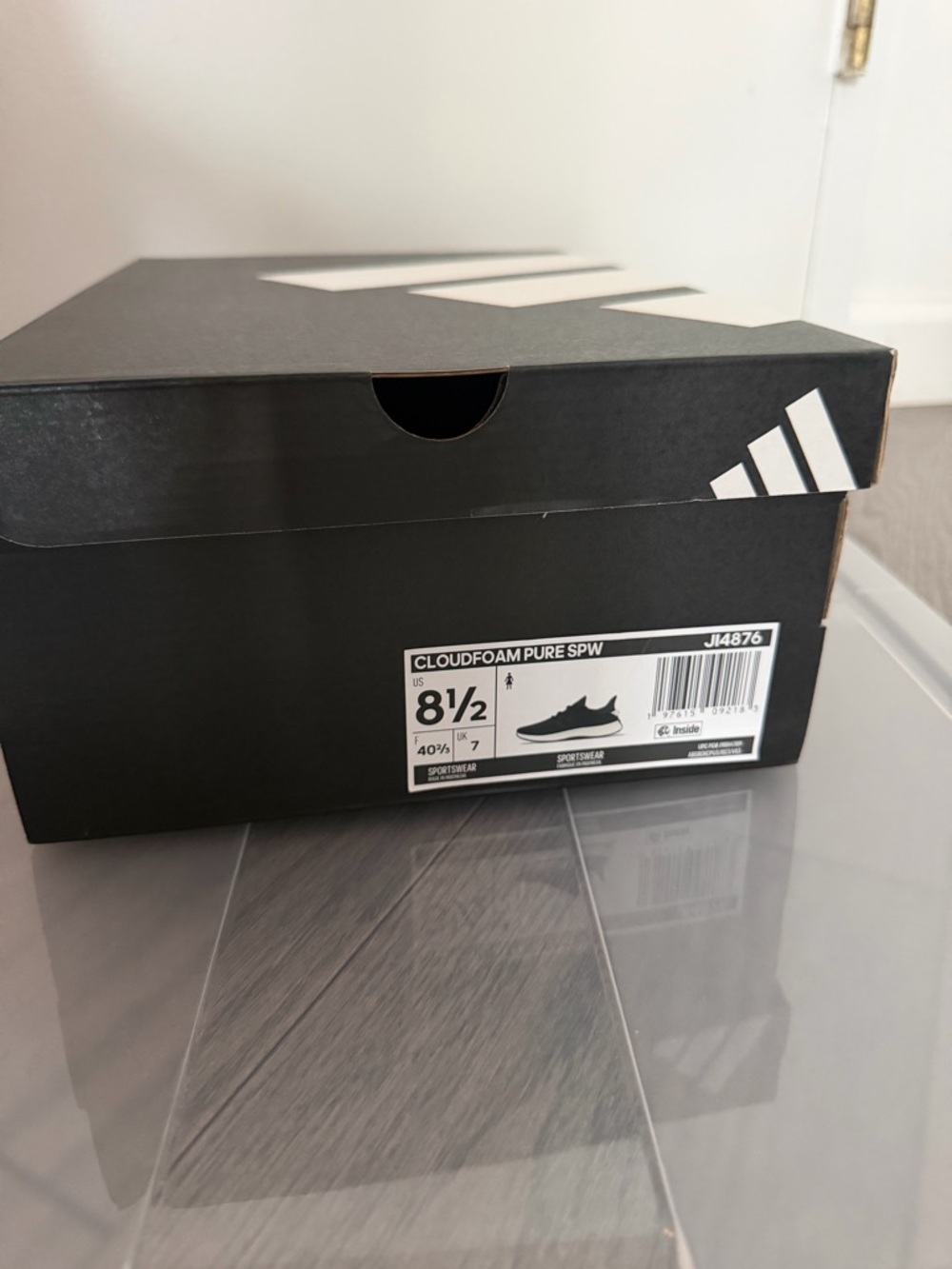 adidas Black and White Cloudfoam Shoes in Box